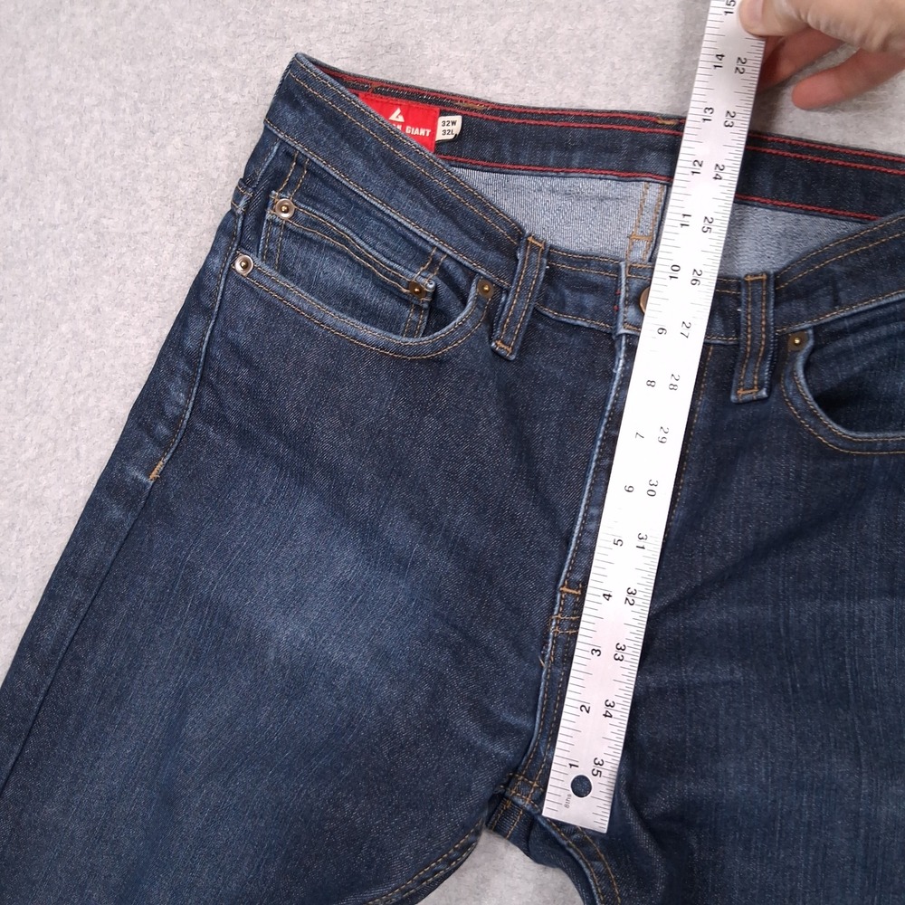 American Giant Dakota Jeans Men 32x32 (31x31) Dark Slim Straight Stretch Denim - Picture 5 of 13